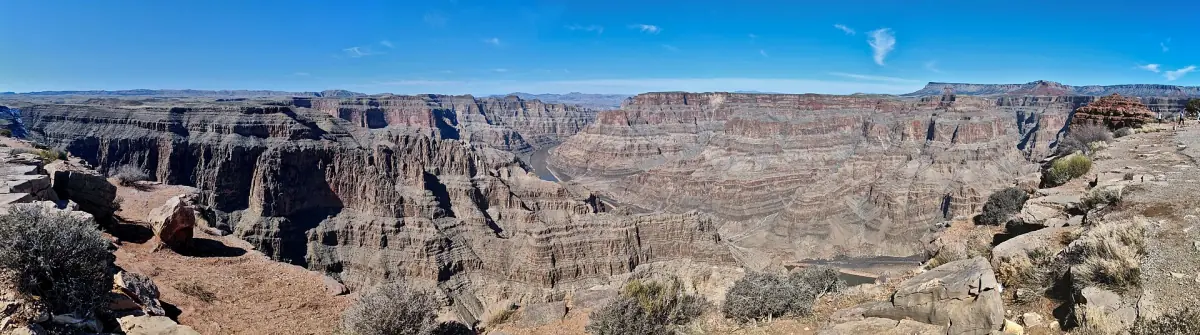 Panoramic view of the canyon from Guano Point with the Colorado River